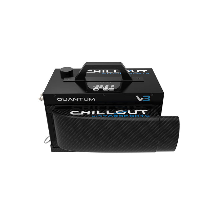 3-inch 90-degree Ultra Slimline Carbon Fiber Plenum for Motorsport Cooling Systems by Chillout Motorsports