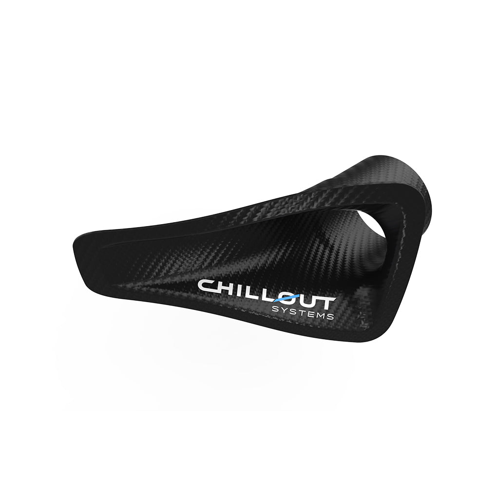 Chillout Motorsports 3-inch carbon fiber NACA duct for efficient airflow integration in cooling systems.