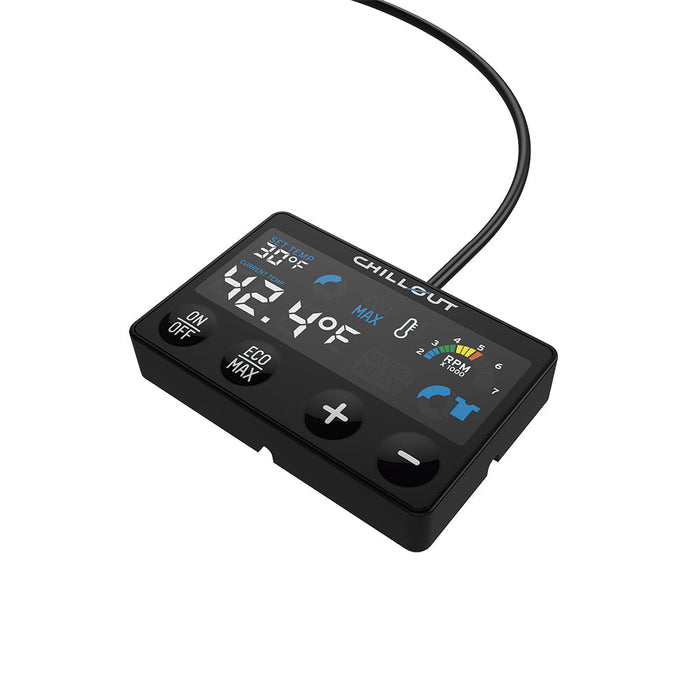 Chillout Motorsports Cypher Pro Remote Control – front view of advanced driver cooling controller for motorsport racing