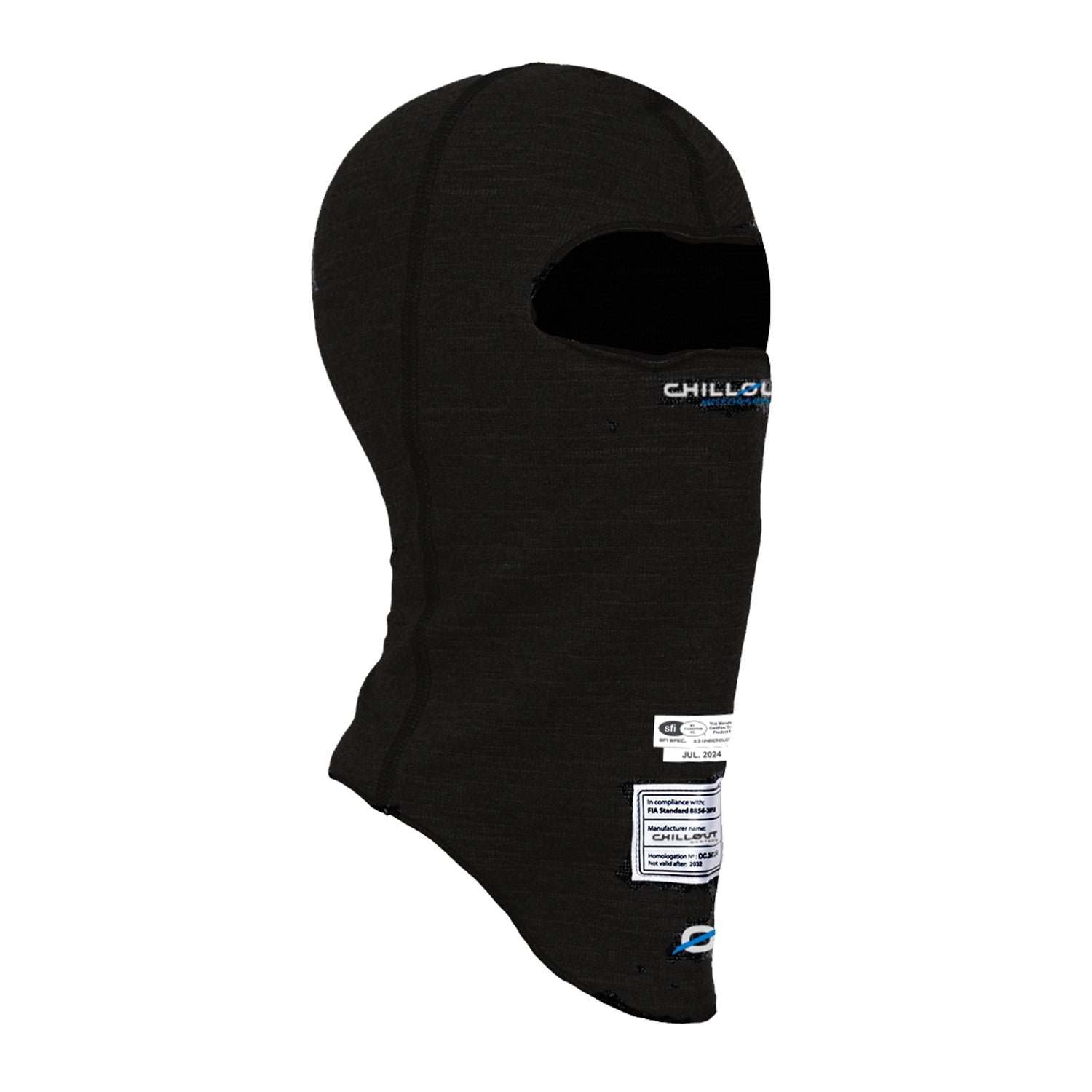 Chillout Motorsports Pro Sport Dual Layer Flame Resistant Balaclava with thermo-regulating tech for motorsport