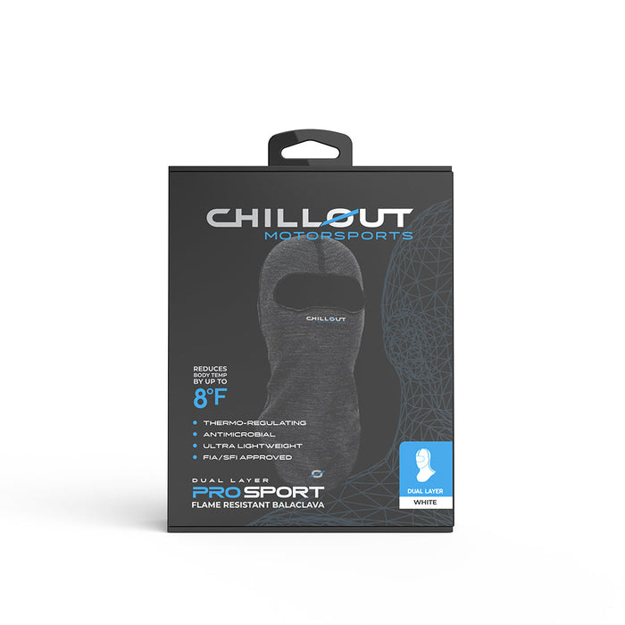 Chillout Motorsports Pro Sport Dual Layer Flame Resistant Balaclava with thermo-regulating tech for motorsport