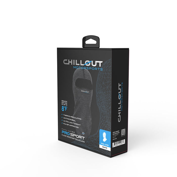 Chillout Motorsports Pro Sport Dual Layer Flame Resistant Balaclava with thermo-regulating tech for motorsport