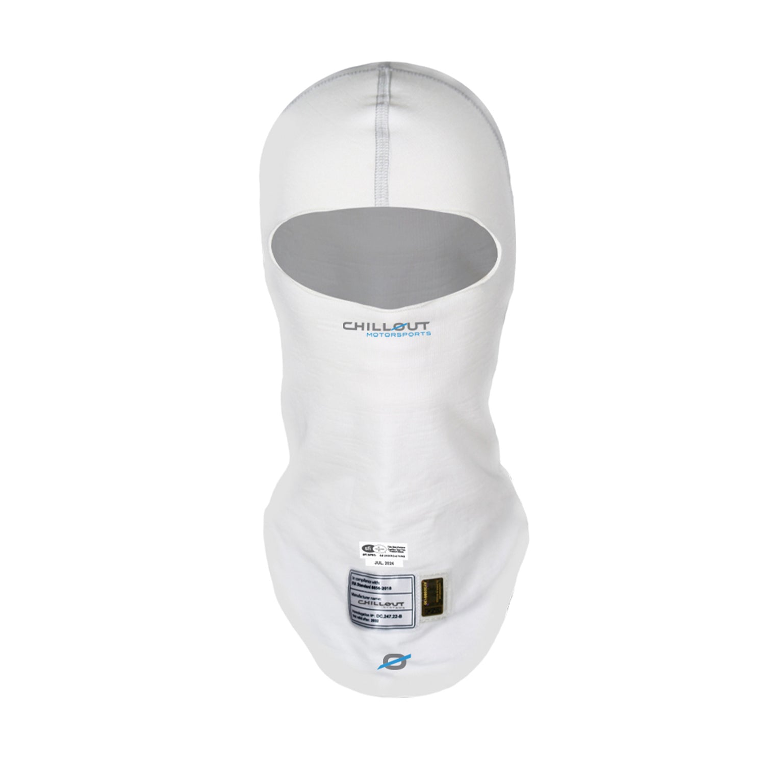 Chillout Motorsports Pro Sport Dual Layer Flame Resistant Balaclava with thermo-regulating tech for motorsport