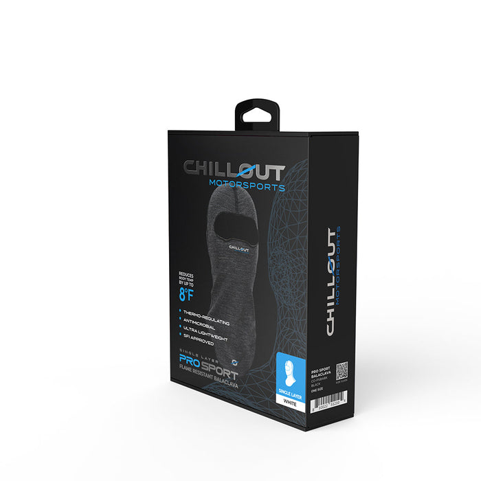Chillout Motorsports Pro Sport Single Layer Flame Resistant Balaclava – lightweight,SFI-rated motorsport head protection with thermo-regulating technology